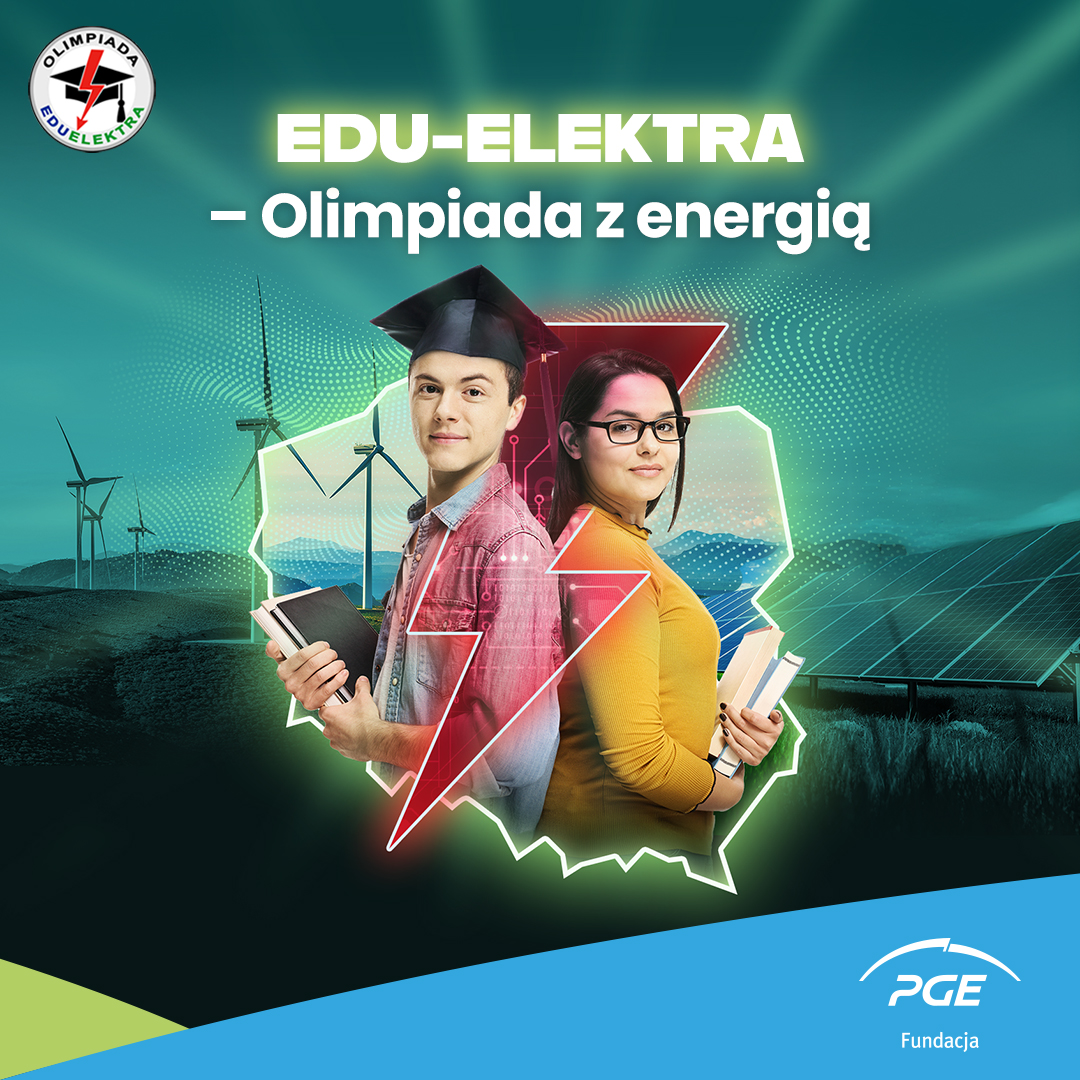 plakat reklamujący Olimpiadę EDU-ELEKTRA: 