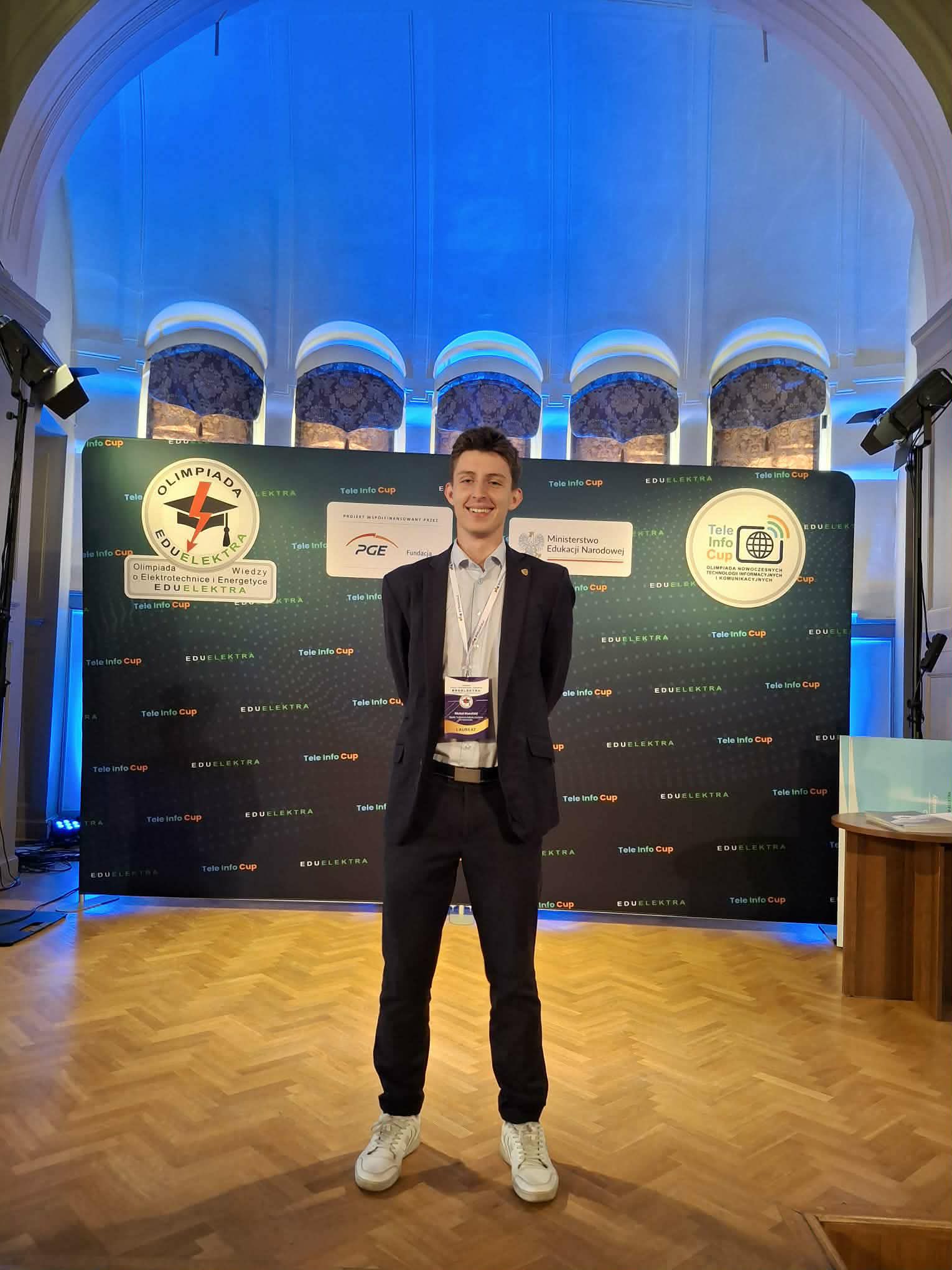 Michał Mansfeld na gali olimpiady