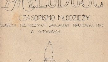 NR 1 Listopad 1961 ROK XII; poniżej MŁODOŚĆ Czasopismo młodzieży Śląskich Technicznych Zakładów Naukowych M.P.C. w Katowicach; grafika: szkic budynku Uniwersytetu Jagiellońskiego oraz po bokach drzewa; podpis: Przed 600-leciem Uniwersytetu Jagiellońskiego (1364 – 1964) 