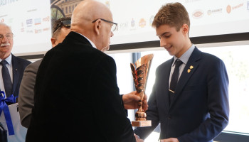 Wręczanie nagrody uczniowi Śl.TZN w bloku teletechnicznym
