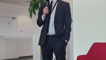 Pan Marko Radović – powitanie uczestników wymiany w siedzibie Fujitsu