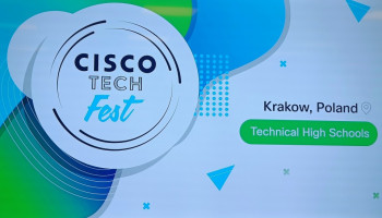 Grafika z tekstem CISCO Tech Fest Kraków Poland