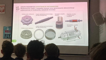 slajd prezentujący konstrukcje mechaniczne Grupy Badawczej