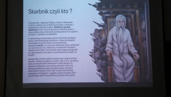 slajd z sesji przedstawiający Skarbnika i jego historię 