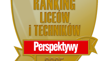 logo gali, tarcza z napisem RANKING LICEÓW i TECHNIKÓW PERSPEKTYWY 2025